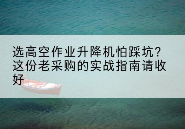 台江高空作业升降机厂家推荐-选高空作业升降机怕踩坑？这份老采购的实战指南请收好